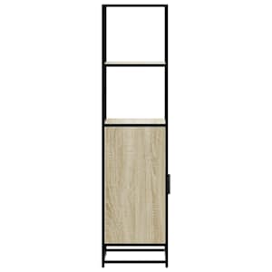 Skříň highboard dub sonoma 35,5x35x139 cm kompozit a kov - obrázek 6