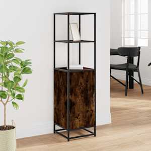 Skříň highboard kouřový dub 35,5x35x139 cm kompozit a kov - obrázek 3
