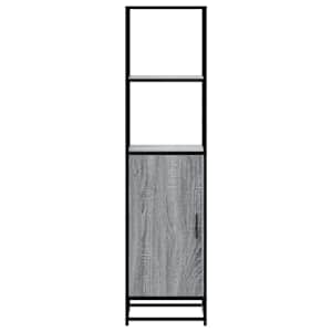 Skříň highboard šedá sonoma 35,5x35x139 cm kompozit a kov - obrázek 4