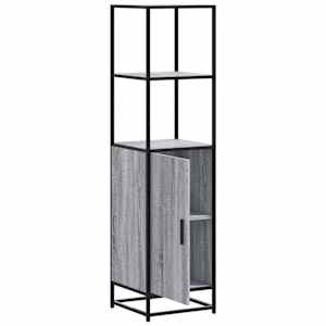 Skříň highboard šedá sonoma 35,5x35x139 cm kompozit a kov - obrázek 5