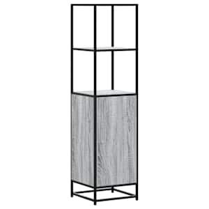 Skříň highboard šedá sonoma 35,5x35x139 cm kompozit a kov - obrázek 7