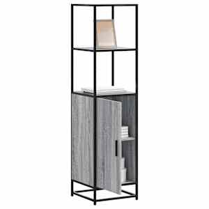 Visoka omara siva sonoma 35,5x35x139 cm inž. les in kovina