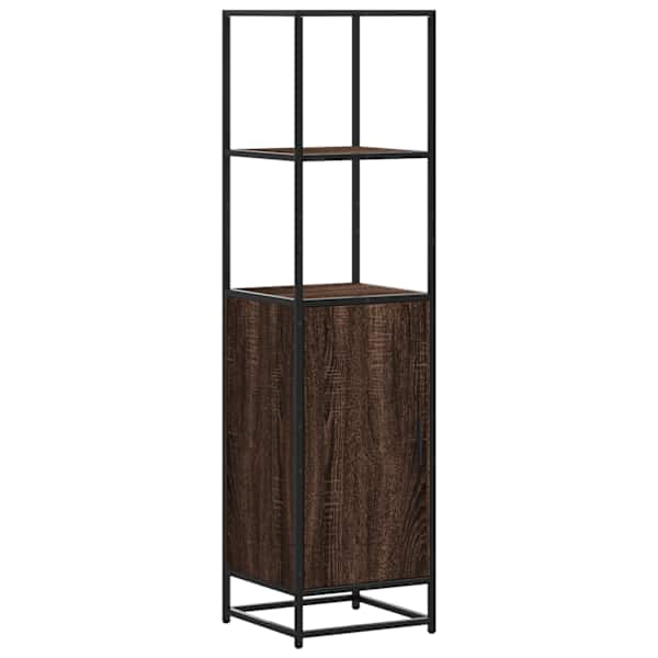 vidaXL Highboard pruun tamm 35,5x35x139 cm Engineered Wood and Metal