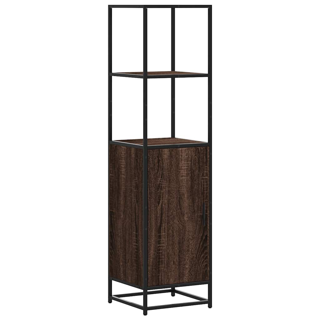 Thumbnail - vidaXL Highboard Braun Eichen-Optik 35,5x35x139cm Holzwerkstoff Metall