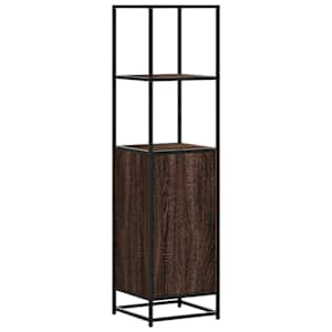 Skříň highboard hnědý dub 35,5x35x139 cm kompozit a kov - obrázek 2