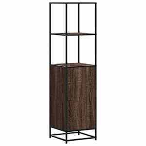 Skříň highboard hnědý dub 35,5x35x139 cm kompozit a kov - obrázek 7