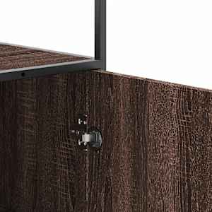 Skříň highboard hnědý dub 35,5x35x139 cm kompozit a kov - obrázek 9