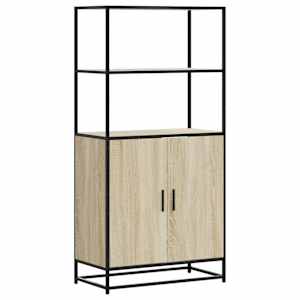 Skříň highboard dub sonoma 68x35x139 cm kompozitní dřevo a kov - obrázek 2
