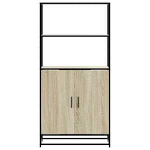 Skříň highboard dub sonoma 68x35x139 cm kompozitní dřevo a kov - obrázek 4