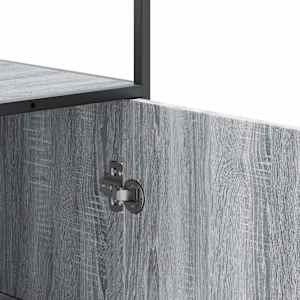 Skříň highboard šedá sonoma 68x35x139cm kompozitní dřevo a kov - obrázek 8