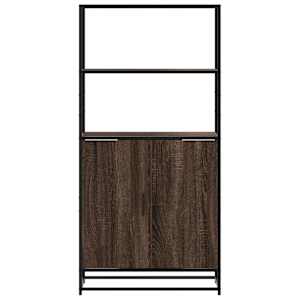 Skříň highboard hnědý dub 68x35x139cm kompozitní dřevo a kov - obrázek 4
