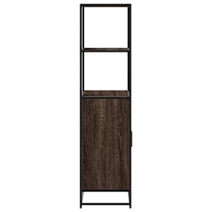 Skříň highboard hnědý dub 68x35x139cm kompozitní dřevo a kov - obrázek 5