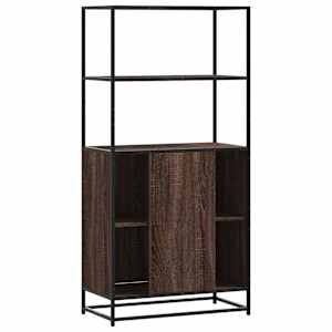 Skříň highboard hnědý dub 68x35x139cm kompozitní dřevo a kov - obrázek 6