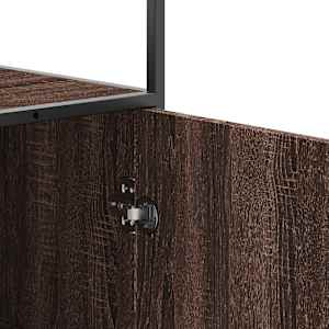 Skříň highboard hnědý dub 68x35x139cm kompozitní dřevo a kov - obrázek 8