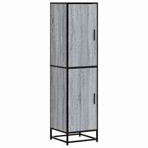 Skříň highboard šedá sonoma 35,5x35x139 cm kompozit a kov - obrázek 2