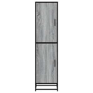 Skříň highboard šedá sonoma 35,5x35x139 cm kompozit a kov - obrázek 4