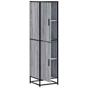 Skříň highboard šedá sonoma 35,5x35x139 cm kompozit a kov - obrázek 5
