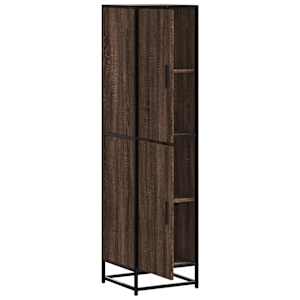 Skříň highboard hnědý dub 35,5x35x139 cm kompozit a kov - obrázek 5