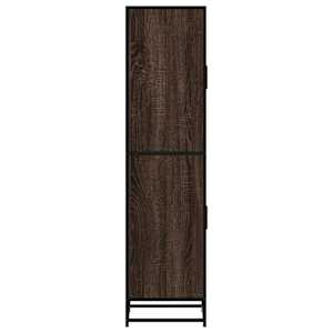 Skříň highboard hnědý dub 35,5x35x139 cm kompozit a kov - obrázek 6