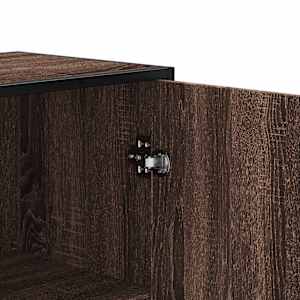 Skříň highboard hnědý dub 35,5x35x139 cm kompozit a kov - obrázek 9