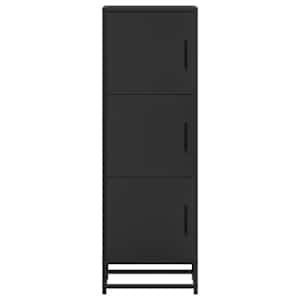 Skříň highboard černá 35,5x35x106,5 cm kompozitní dřevo a kov - obrázek 4