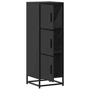 Skříň highboard černá 35,5x35x106,5 cm kompozitní dřevo a kov - obrázek 8