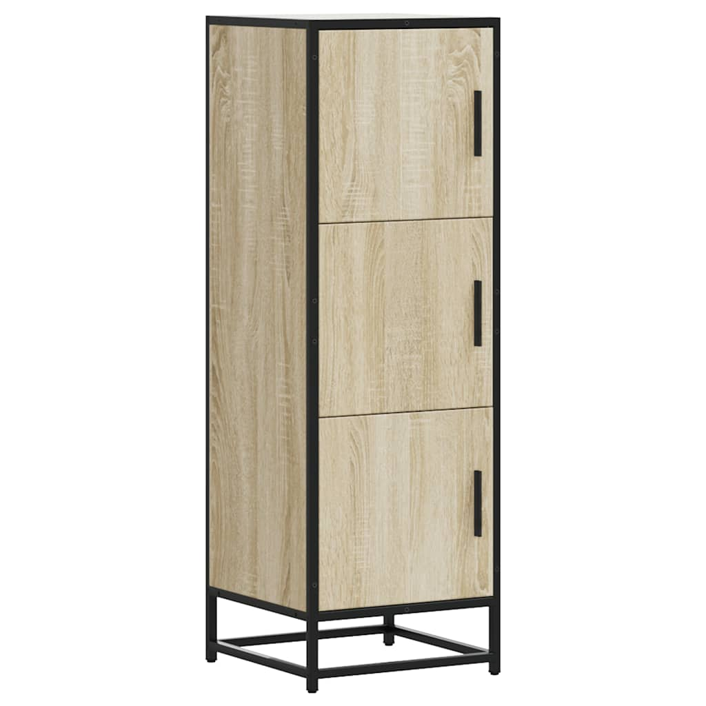 vidaXL Skříň highboard dub sonoma 35,5x35x106,5 cm kompozit a kov