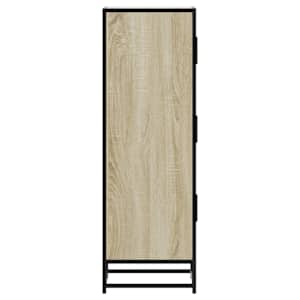 Skříň highboard dub sonoma 35,5x35x106,5 cm kompozit a kov - obrázek 5