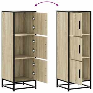 Skříň highboard dub sonoma 35,5x35x106,5 cm kompozit a kov - obrázek 7