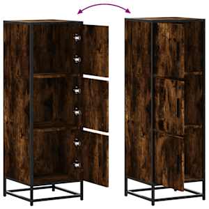 Skříň highboard kouřový dub 35,5x35x106,5 cm kompozit a kov - obrázek 7