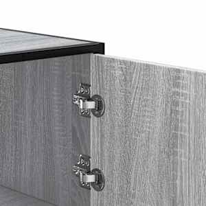 Skříň highboard šedá sonoma 35,5x35x106,5 cm kompozit a kov - obrázek 9