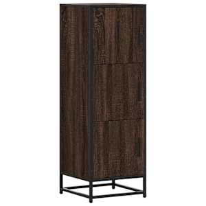 Skříň highboard hnědý dub 35,5x35x106,5 cm kompozit a kov - obrázek 2
