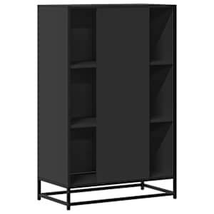 Skříň highboard černá 68x35x106,5 cm kompozit a kov - obrázek 6