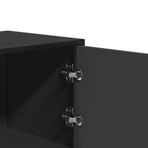 Skříň highboard černá 68x35x106,5 cm kompozit a kov - obrázek 8