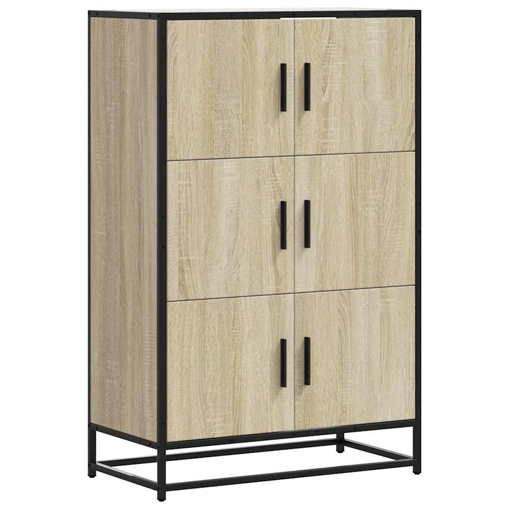 vidaXL Skříň highboard dub sonoma 68x35x106,5 cm kompozit a kov