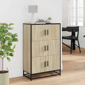 Skříň highboard dub sonoma 68x35x106,5 cm kompozit a kov - obrázek 3