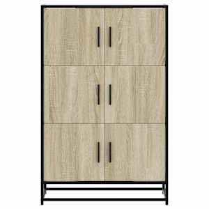 Skříň highboard dub sonoma 68x35x106,5 cm kompozit a kov - obrázek 4