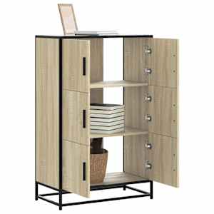 Skříň highboard dub sonoma 68x35x106,5 cm kompozit a kov - obrázek 1
