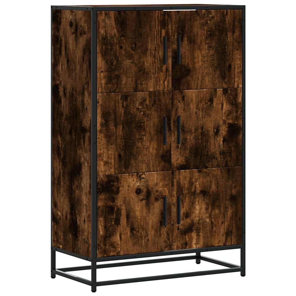 vidaXL Skříň highboard kouřový dub 68x35x106,5 cm kompozit a kov