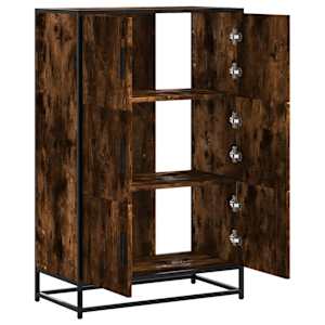 Skříň highboard kouřový dub 68x35x106,5 cm kompozit a kov - obrázek 7