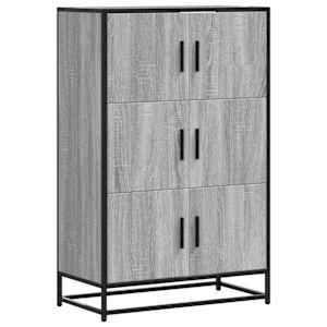 Skříň highboard šedá sonoma 68x35x106,5 cm kompozit a kov - obrázek 2
