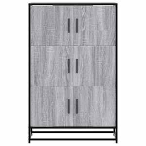 Skříň highboard šedá sonoma 68x35x106,5 cm kompozit a kov - obrázek 4