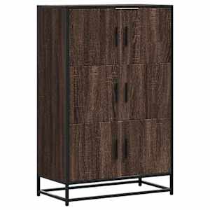 vidaXL Highboard pruun tamm 68x35x106,5 cm Engineered Wood and Metal