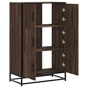 Skříň highboard hnědý dub 68x35x106,5 cm kompozit a kov - obrázek 7