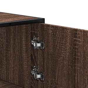 Skříň highboard hnědý dub 68x35x106,5 cm kompozit a kov - obrázek 8