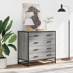 vidaXL Ladekast 70x41x70 cm bewerkt hout grijs sonoma eikenkleurig