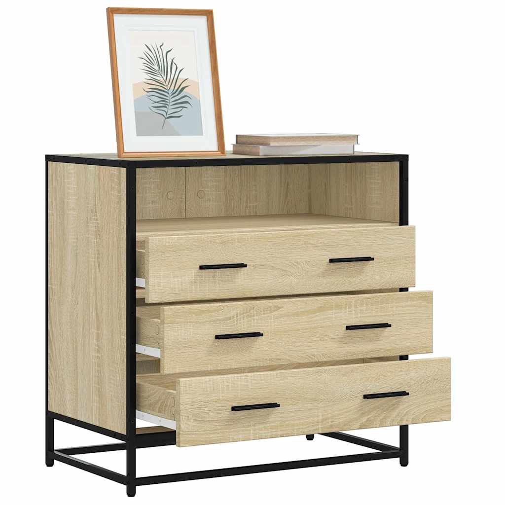 vidaXL skuffeskab 70x41x70 cm konstrueret træ sonoma-egetræsfarvet