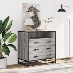 vidaXL Ladekast 70x41x70 cm bewerkt hout grijs sonoma eikenkleurig