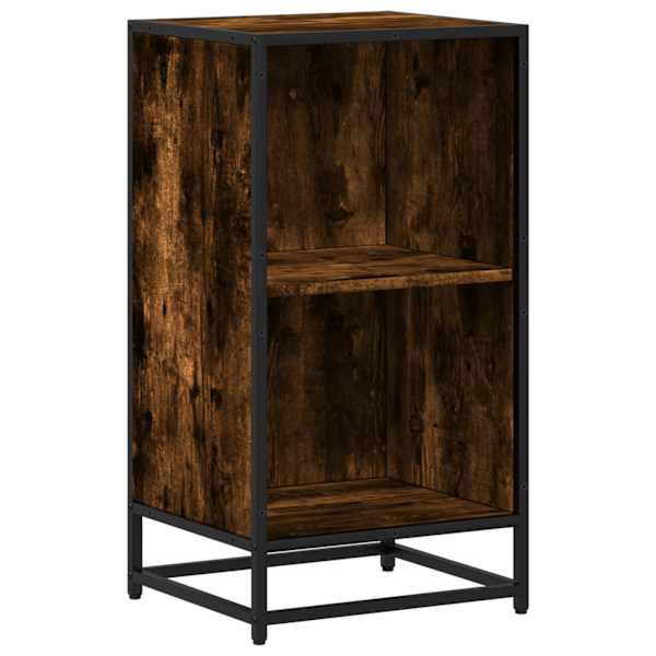 vidaXL raamatukapp, suitsutatud tamm, 40x35x76 cm, tehispuit
