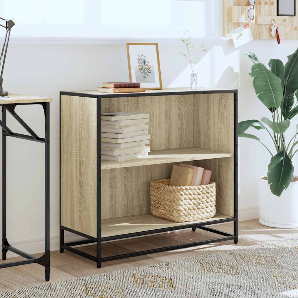 vidaXL Boekenkast 80,5x35x76 cm bewerkt hout sonoma eikenkleurig afbeelding